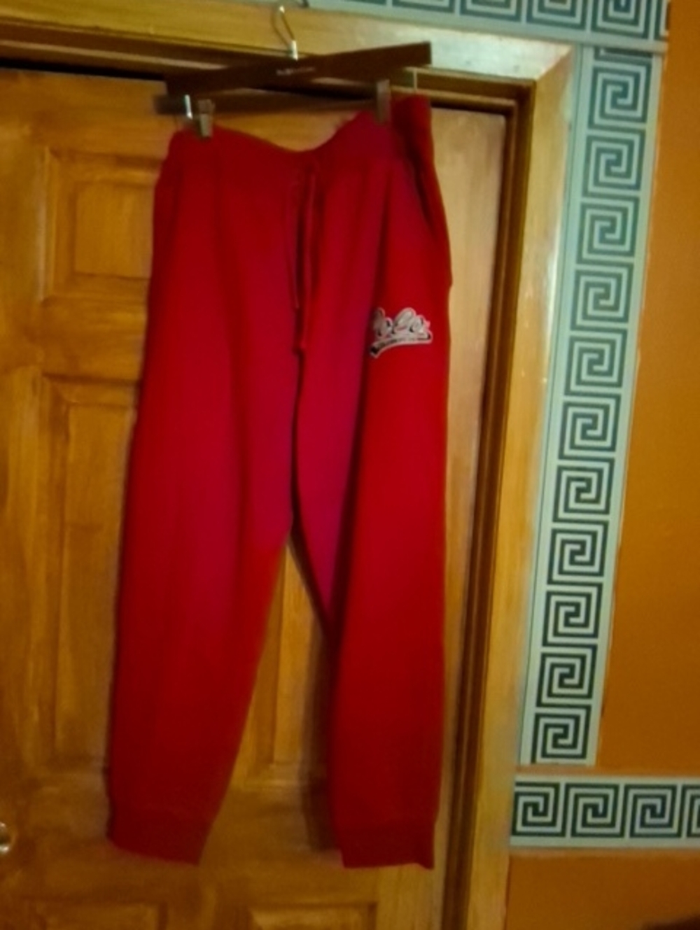 Polo by Ralph Lauren Red Men's Jogger Sweatpants with Script Patch